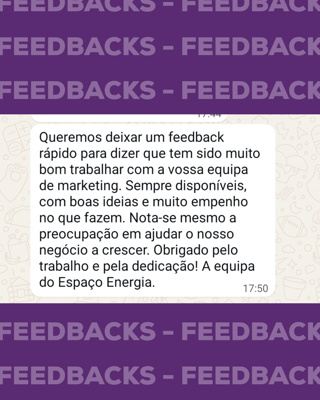 Feedback Espaço Energia