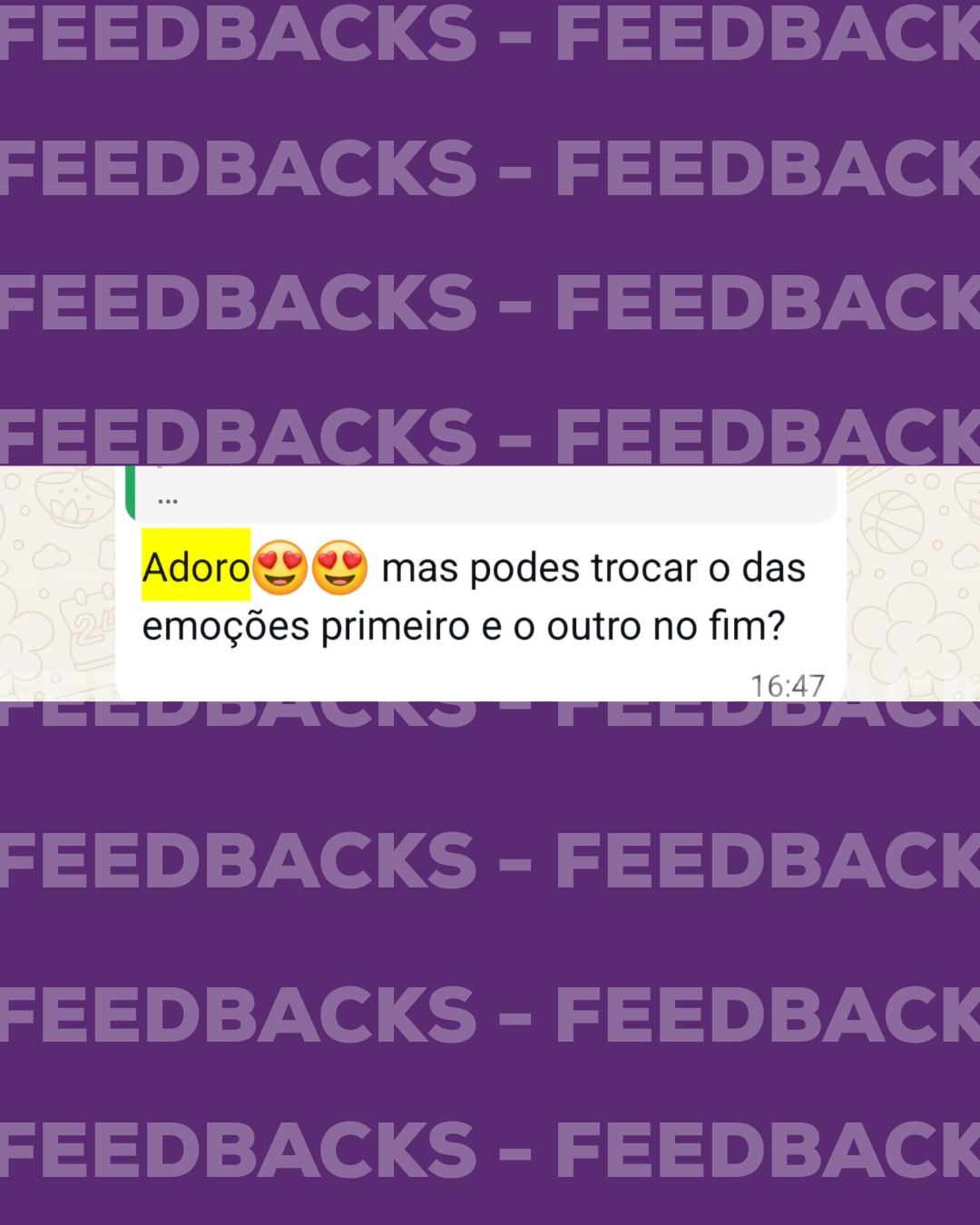 Feedback cliente